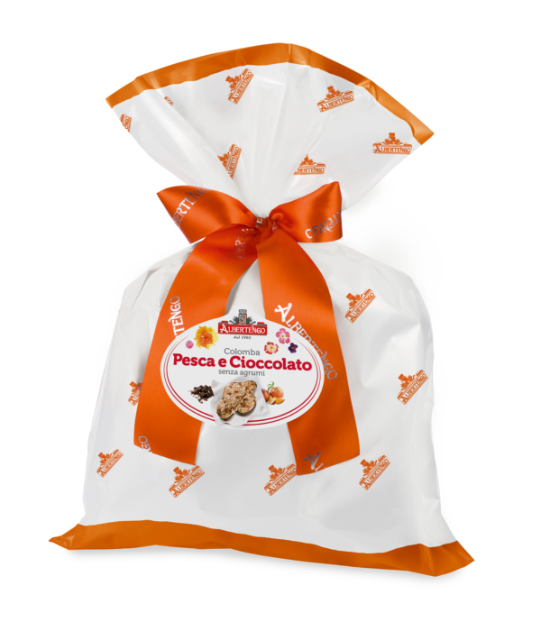 Albertengo Colomba Ciuffo pesca e cioccolato